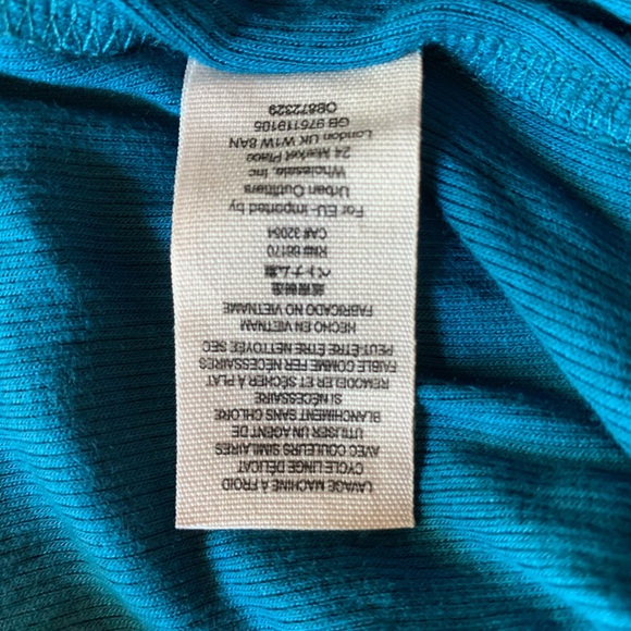 NWT We the Free Teal Love Valley Ribbed Long Sleeve Tunic Tee Medium Free People - Picture 14 of 14